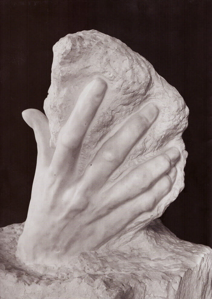 Hand of God Rodin marble sculpture