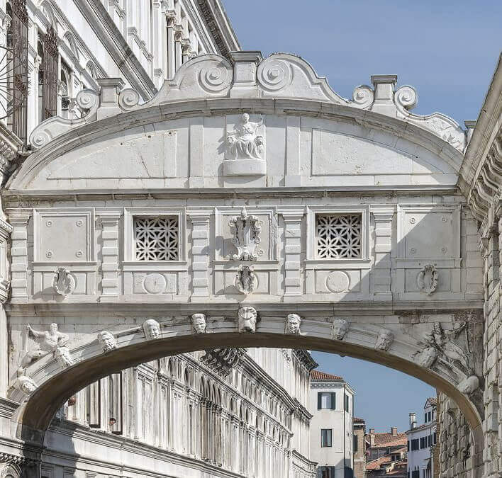Ponte dei Sospiri in Istrian stone in Venice