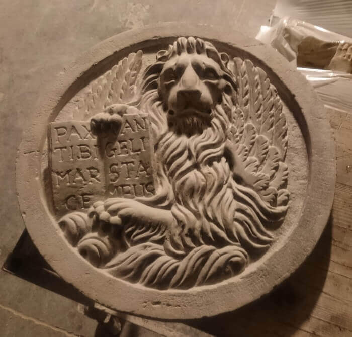 Lion of Saint mark basrelief in Istrian stone