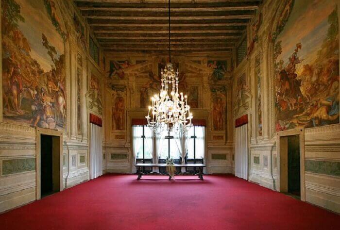 Interiors of Villa Godi Malinverni in Vicenza