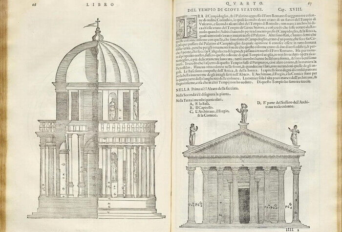 Drawing of I quattro libri dell'architettura - Palladio work