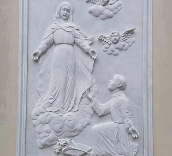 Bassorilievo Ascensione Madonna e Sant'Antonio da Padova