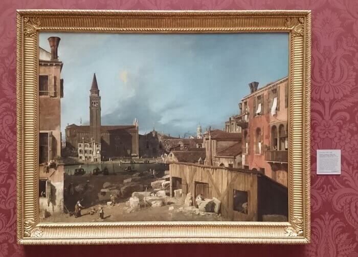 Dipinto Canaletto, Cortile dello Scalpellino - National Gallery