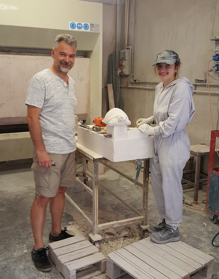 Stefano Facchini master craftsman marble school to work